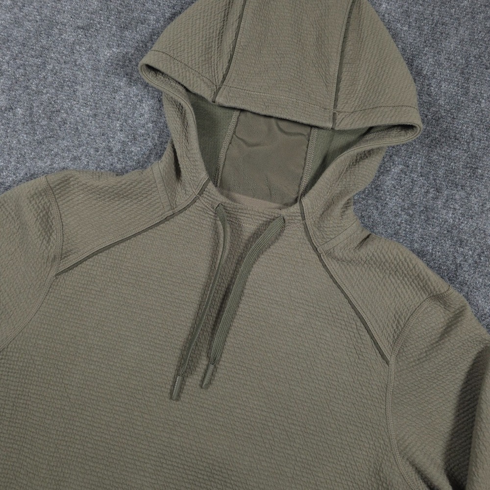 Rhone Tribeca Tech Hoodie Men's S Green Stretch Pullover Double Knit Textured